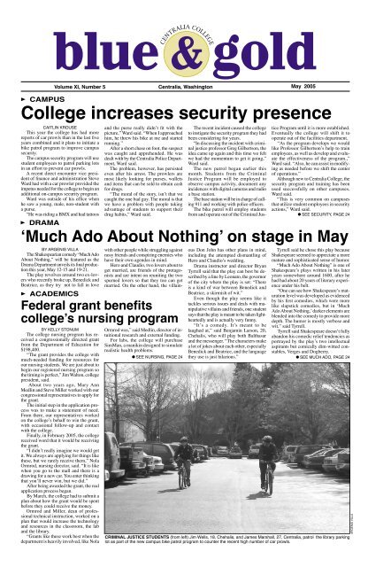 Volume XI Number 5 May 2005.indd - Centralia College