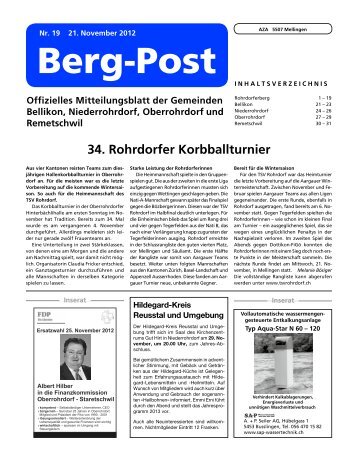 Ausgabe vom 21.11.2012_Teil 1 - Gemeinde Niederrohrdorf