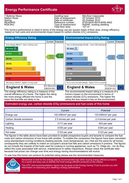 Energy Performance Certificate - Warmingham