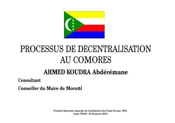 PROCESSUS DE DECENTRALISATION AU COMORES