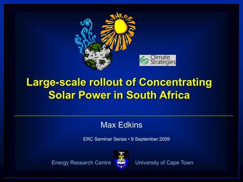 CSP rollout - erc - University of Cape Town