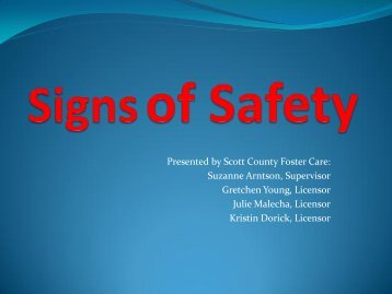 Signs of Safety Overview PowerPoint - Scott County