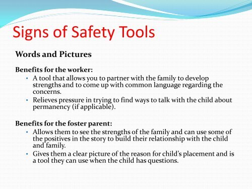 Signs of Safety Overview PowerPoint - Scott County