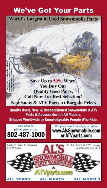 snow10-11 catalog.indd - Al's Snowmobile Parts Warehouse