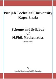 Punjab Technical University Kapurthala - PTU