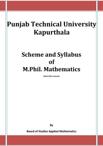 Punjab Technical University Kapurthala - PTU