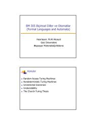 BM 305 BiÃ§imsel Diller ve Otomatlar (Formal Languages and ...
