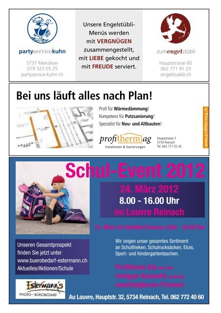 Das informative Monatsmagazin für Menziken - Menziken - dorfheftli