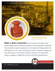 Double-Hub Fitting - T.D. Williamson, Inc.