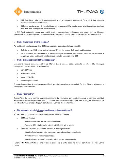 FAQ Thuraya - Intermatica