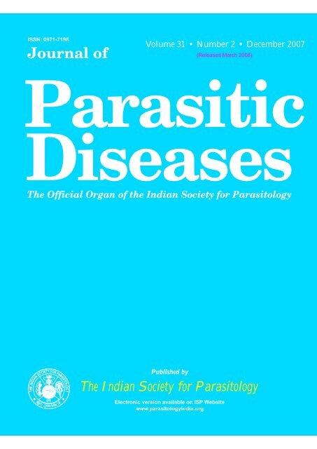 December 2007 - The Indian Society for Parasitology