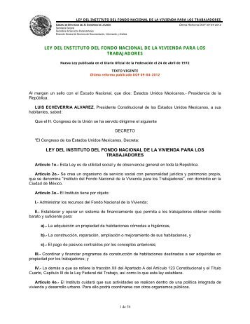 Ley del Instituto del Fondo Nacional de la Vivienda para ... - Infonavit