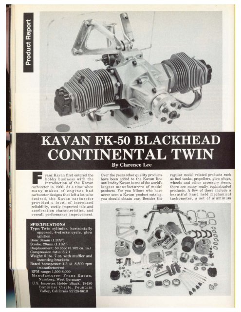 Kavan FK-50 - RCM Plans