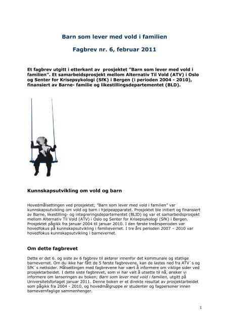 Fagbrev 6 - Alternativ til vold