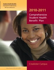 2010-2011 Full Benefits Summary - Office of Student Health Benefits