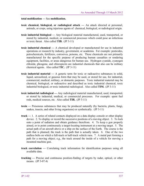 JP 1-02, DOD Dictionary of Military and Associated Terms - DMRTI ...