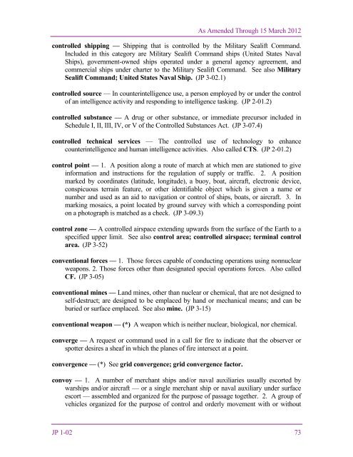 JP 1-02, DOD Dictionary of Military and Associated Terms - DMRTI ...