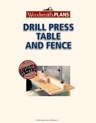 DRILL PRESS TABLE AND FENCE - Woodsmith Shop