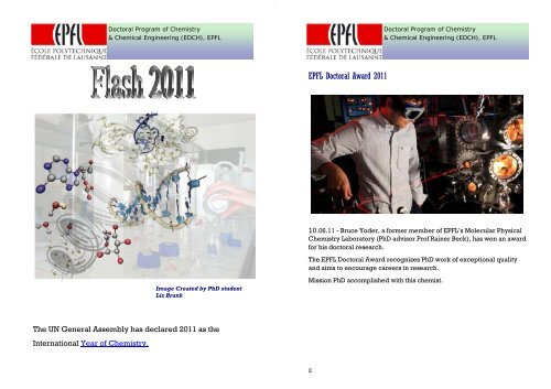 Totally 128 publications in 2011 - Doctoral School - EPFL