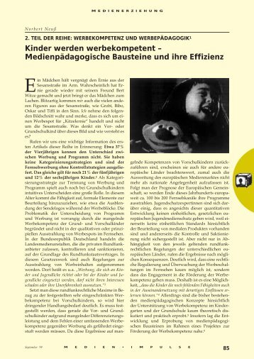 Medienpädagogische Bausteine und ihre - mediamanual.at