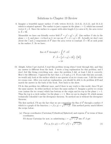 Solutions to Chapter 19 Review