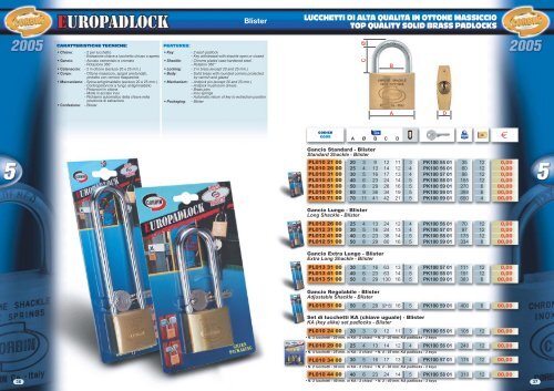 EUROPADLOCK EUROPADLOCK EUROMARINE ... - BW Hardware