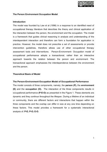 The Person-Environment-Occupational Model.pdf - Vula