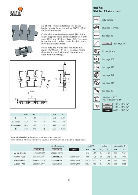 uni-chains CHAIN CATALOG