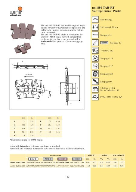 uni-chains CHAIN CATALOG