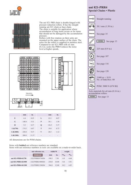 uni-chains CHAIN CATALOG