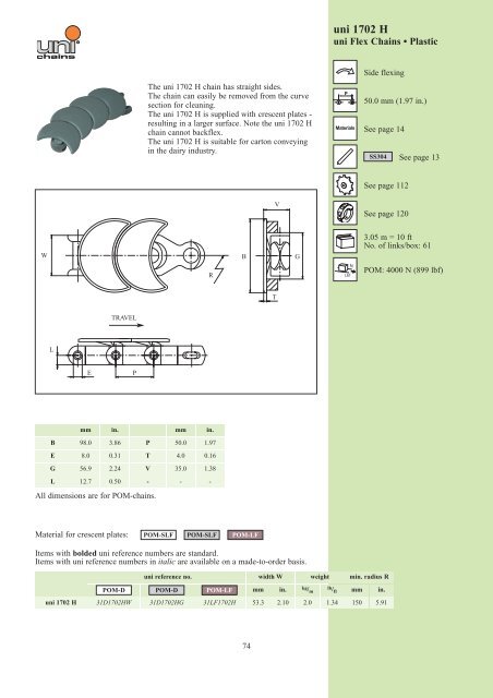 uni-chains CHAIN CATALOG