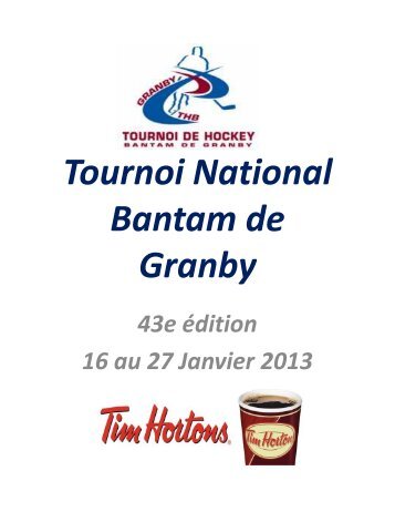 Tournoi National Bantam de Granby - Publication Sports