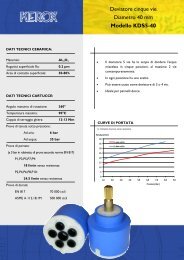 Deviatore cinque vie Diametro 40 mm Modello KDS5-40