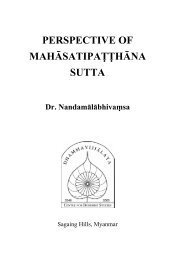 perspective of mahÄsatipaá¹­á¹­hÄna sutta - Abhidhamma.com