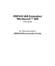 MSP430 IAR Embedded WorkbenchÃ¢Â„Â¢ IDE