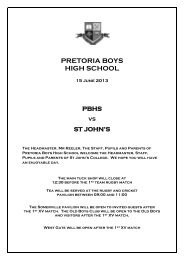PBHS VS ST JOHN'S - Pretoria Boys High School