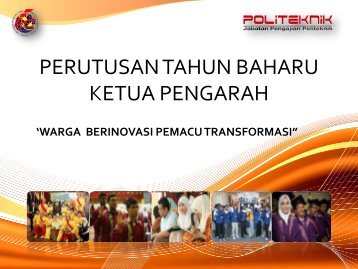 perutusan tahun baru ketua pengarah - Jabatan Pengajian Politeknik