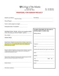 Senior Project Proposal Form and Guidelines