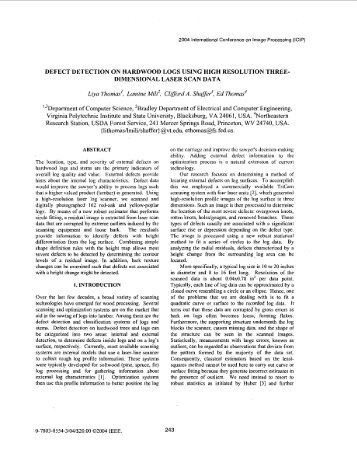 Defect detection on hardwood logs using high resolution three ...