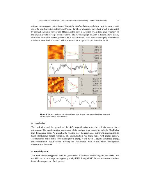 NUCLEATION AND GROWTH OF Cu THIN FILMS ON SILICON ...