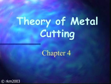 Theory of Metal Cutting