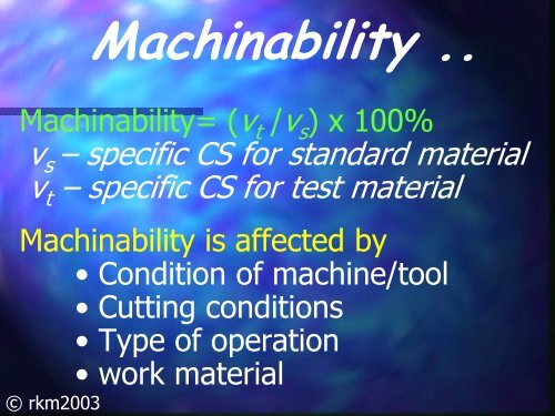 Theory of Metal Cutting