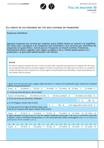 Els hÃ bits de les persones en l'Ãºs dels sistemes de transport