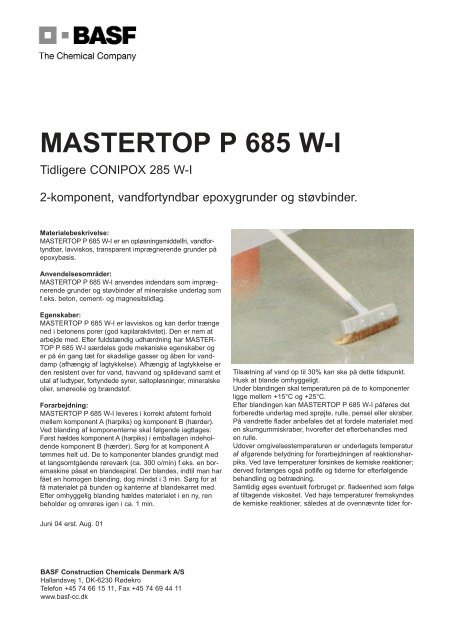 Mastertop P 685 W-I.qxp - BASF Construction Chemicals