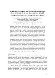 Definição e Aplicação de um Modelo de Processo para o ...