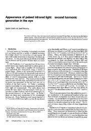 Appearance of pulsed infrared light: second ... - Optics InfoBase