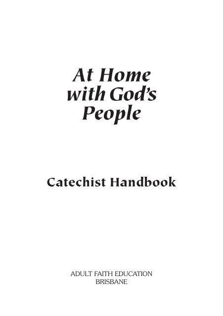 Catechist Handbook - Archdiocese of Brisbane