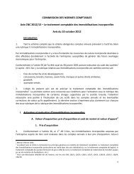 Le traitement comptable des immobilisations incorporelles Avis du ...