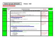 Cahier de texte 2010-2011 Classe : 4eD Sciences-Physiques