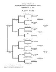 Brackets Through Saturday - University of Washington